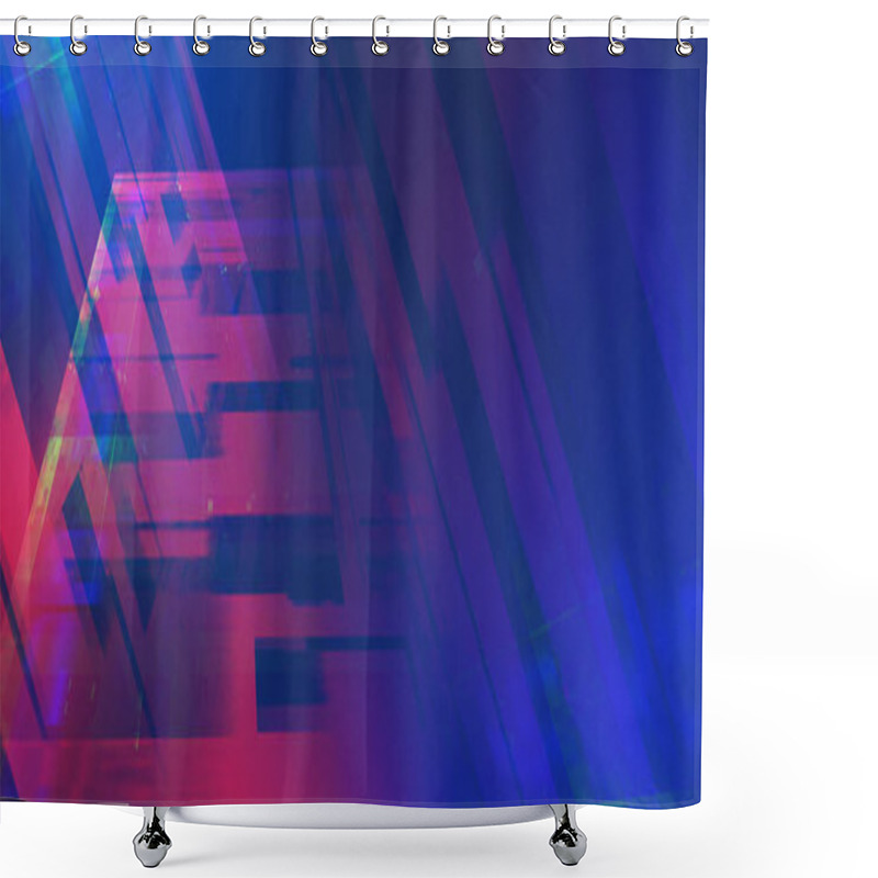 Personality  Abstract Technology Visualization Shower Curtains