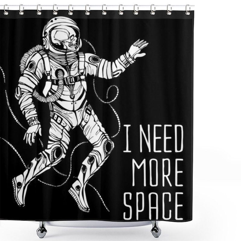 Personality  Space Concept With Astronaut  Shower Curtains