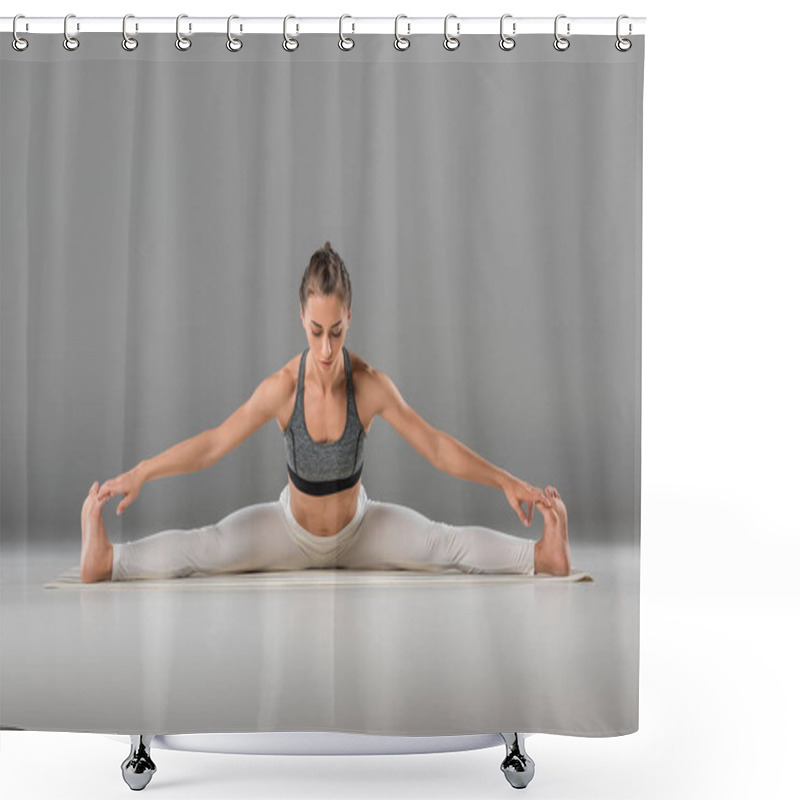 Personality  Woman Practicing Yoga  Shower Curtains