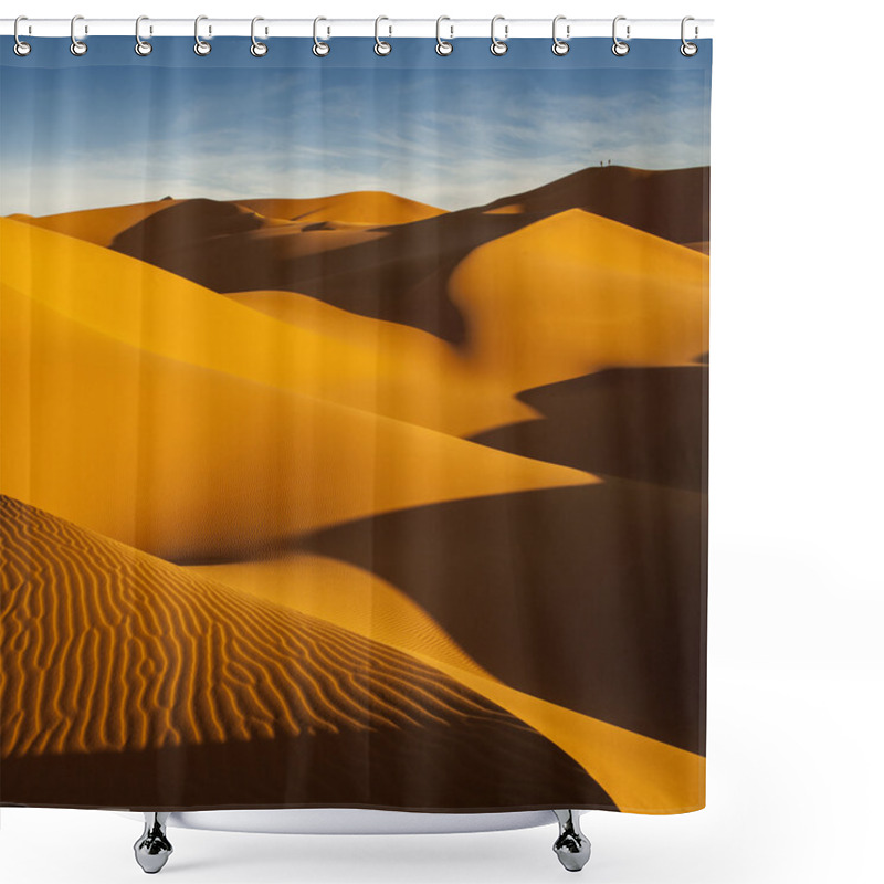 Personality  Libyan Sahara. Dunes. Sand Structure At Sunset. Shower Curtains