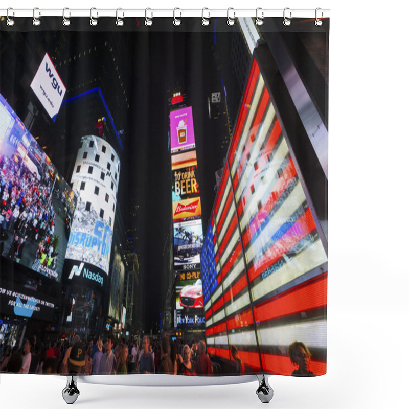 Personality  Times Square The Major Commercial Intersection In Midtown Manhattan, At The Junction Of Broadway And Seventh Avenue, June 12, 2015 In Manhattan, New York City. USA. Shower Curtains