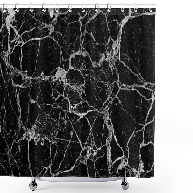 Personality  Texture Of Stone Wall In Black And White Tone Shower Curtains