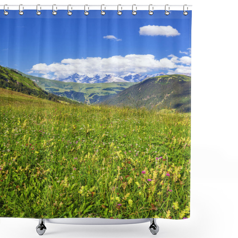 Personality  French Alps In Summer Shower Curtains