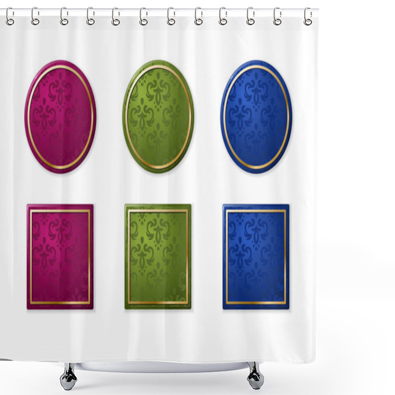 Personality  Labels Of Different Colours Shower Curtains