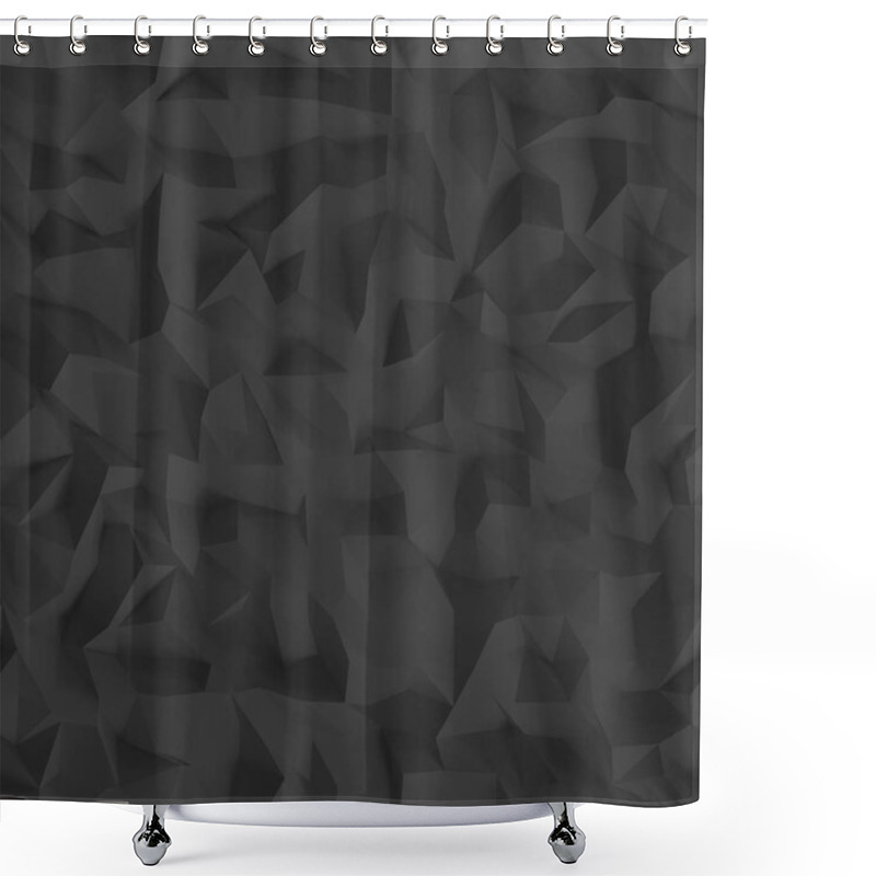 Personality  Low Poly Digital Geometric Background Shower Curtains