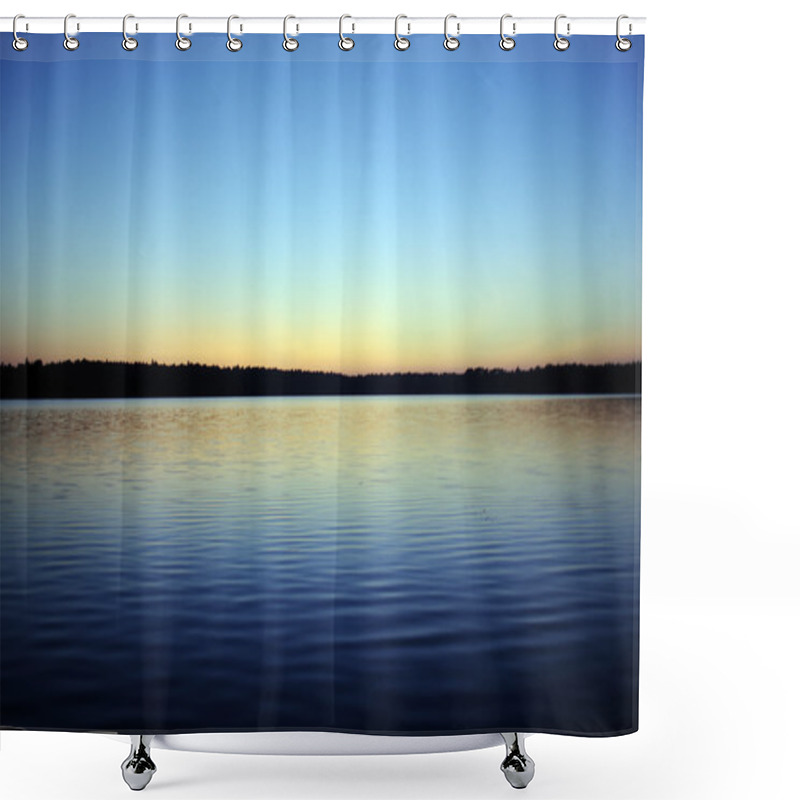 Personality  Sunset / Sunrise Over Lake Shower Curtains