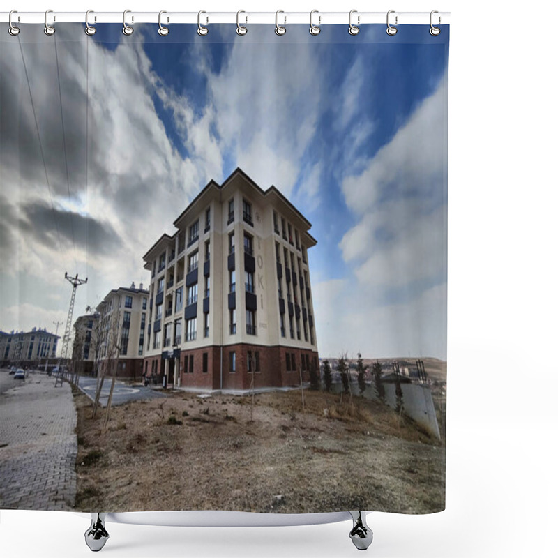 Personality  Ankara, Turkiye, December 2, 2024, Turkey's TOK 2023 Projects Showcase Modern, Affordable Housing: A Commitment To Urban Development, Community Living, And Architectural Simplicity Across The Nation. Shower Curtains