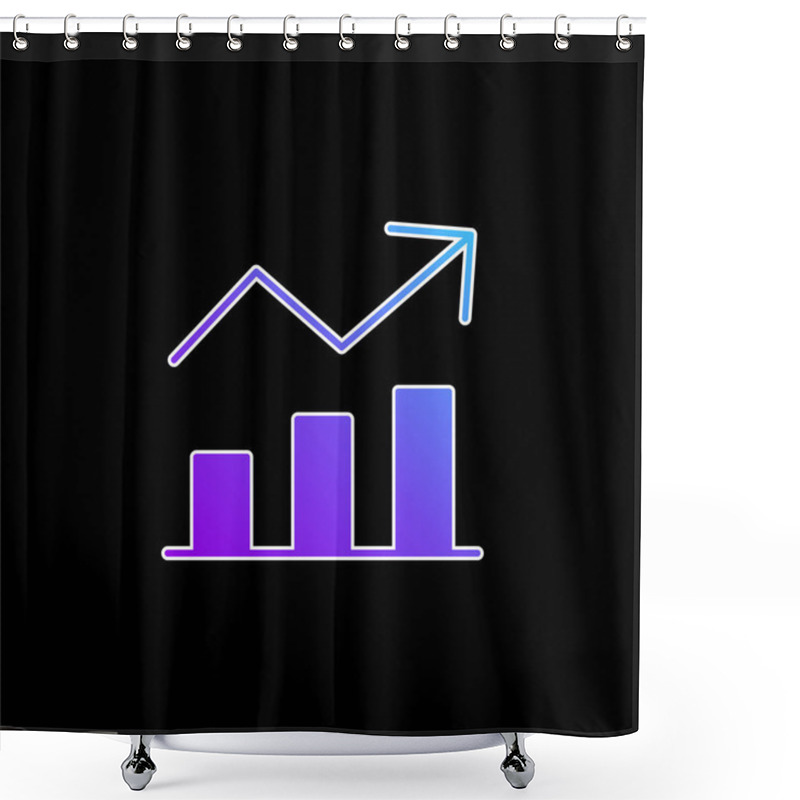 Personality  Analytics Blue Gradient Vector Icon Shower Curtains