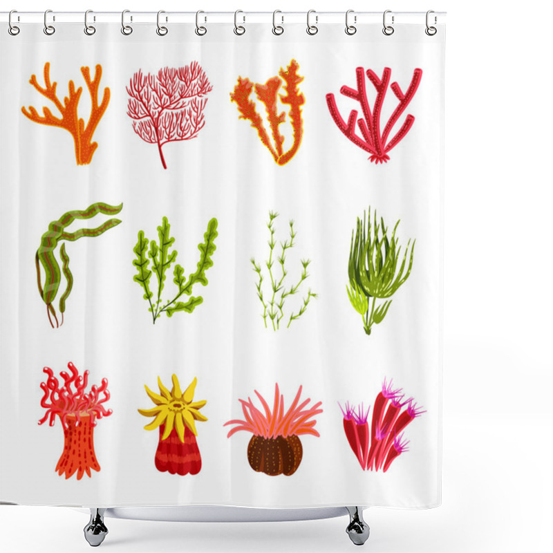 Personality  Coral Icons Set Shower Curtains