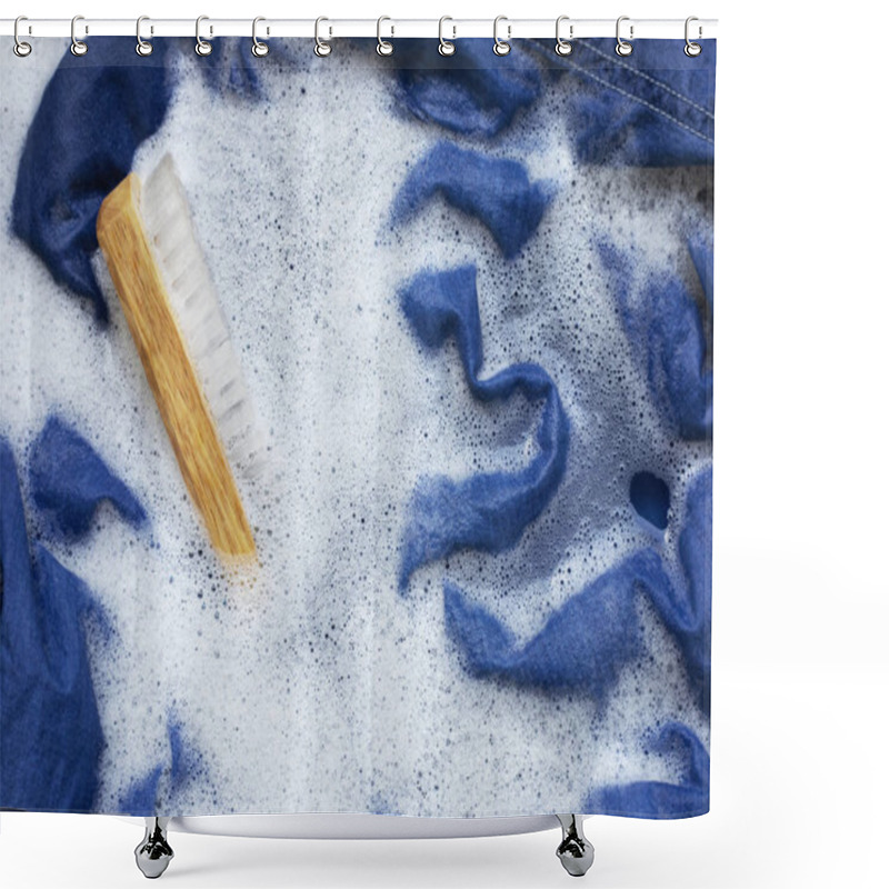 Personality  Washing Jeans Shirt, Soaked Shower Curtains