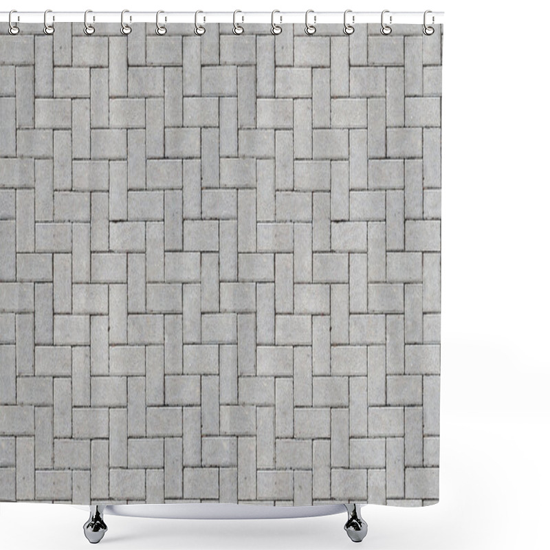 Personality  Tileable Concrete Pavers Shower Curtains