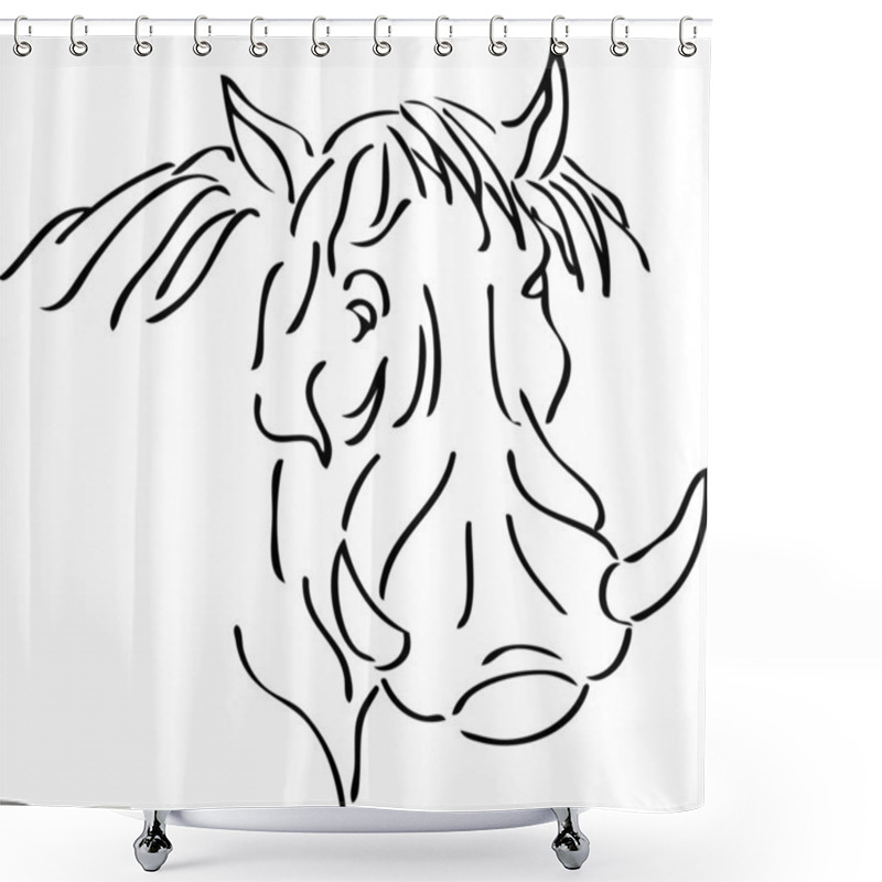 Personality  Wild Boar Shower Curtains