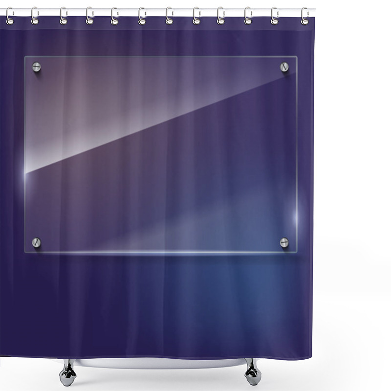 Personality  Vector Glass Frame With Rivets Shower Curtains