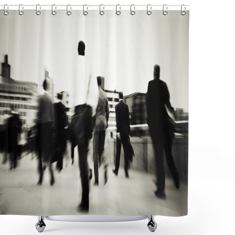 Personality  Business People Walking In City  Shower Curtains