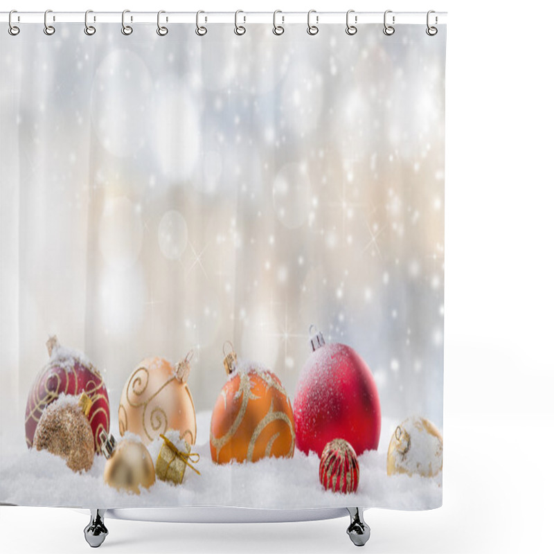 Personality  Abstract Christmas Background Shower Curtains