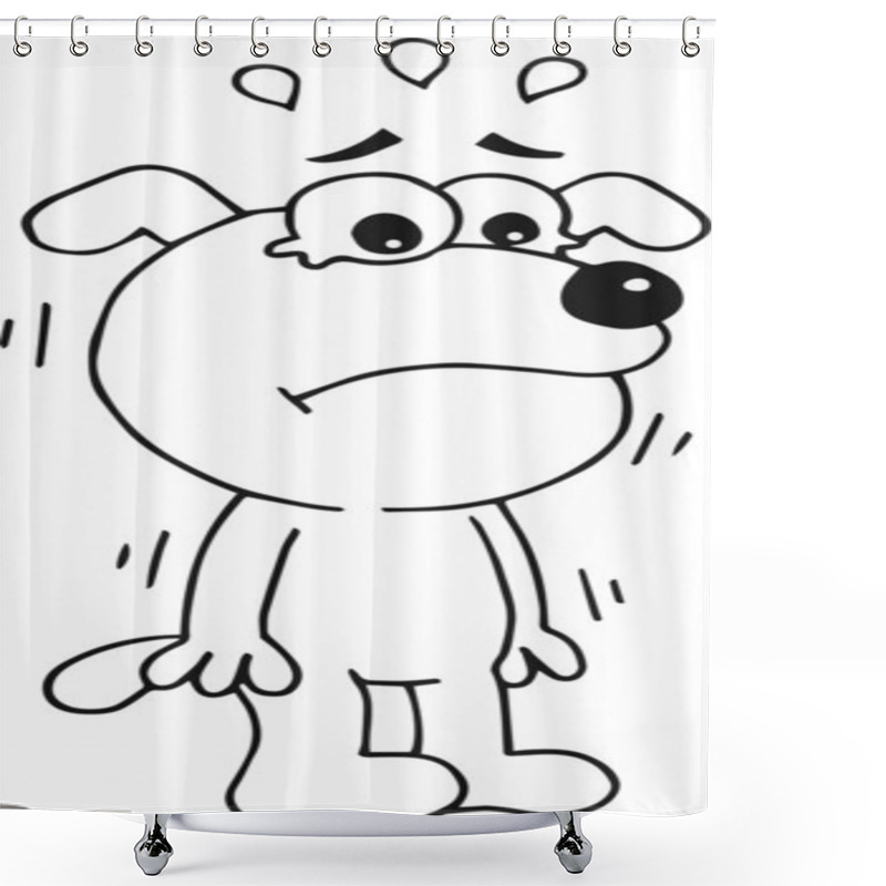 Personality  Dog Crying Shower Curtains