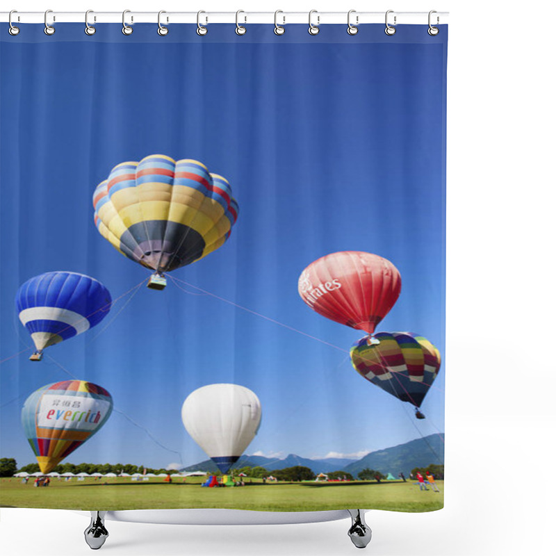 Personality  Air Balloons In Taitung Festival Shower Curtains