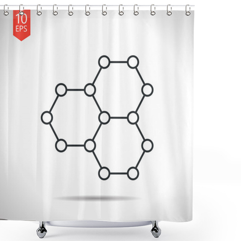 Personality  Flat  Graphene Icon Shower Curtains