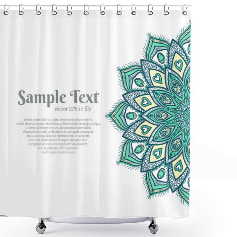 Personality  Mandala Vector Illustration. Shower Curtains