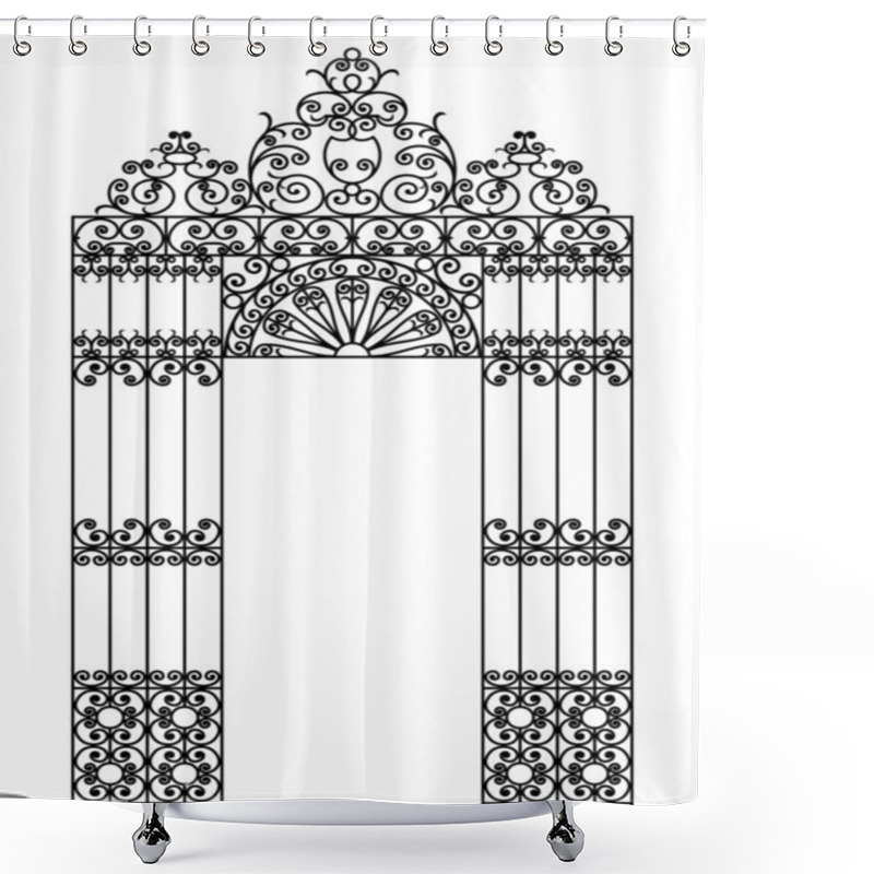 Personality  Iron Design Element Shower Curtains