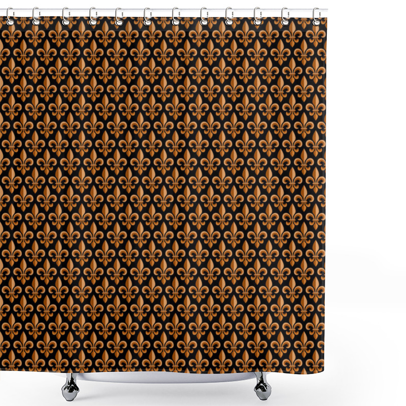 Personality  Seamless Pattern With Lilies Shower Curtains