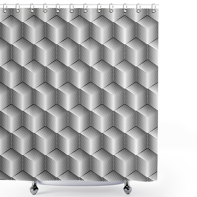 Personality  Isometric Cubes Seamless Texture Shower Curtains