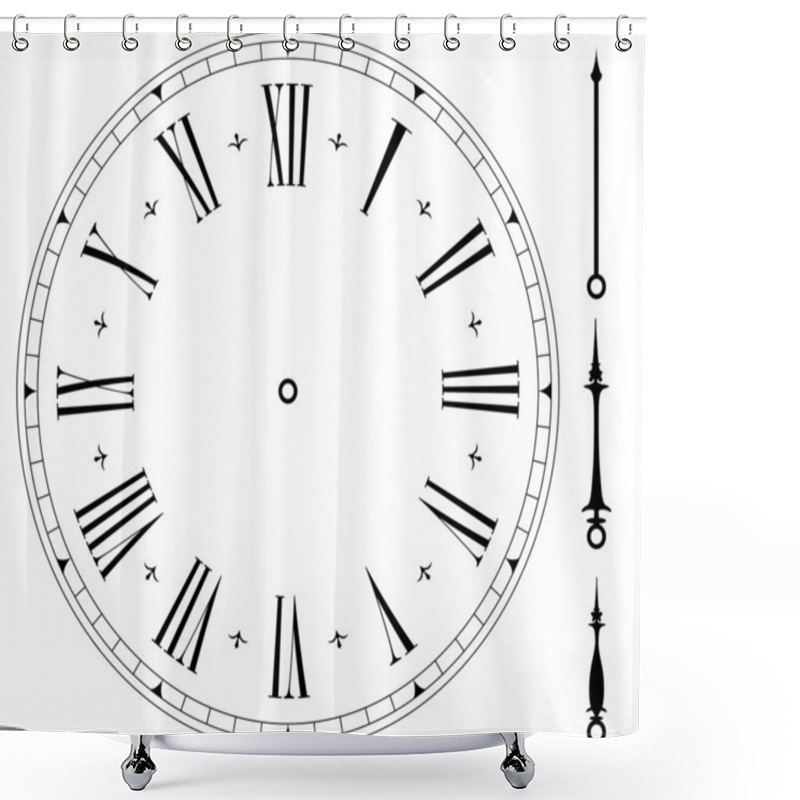 Personality  Old Clock Face Shower Curtains