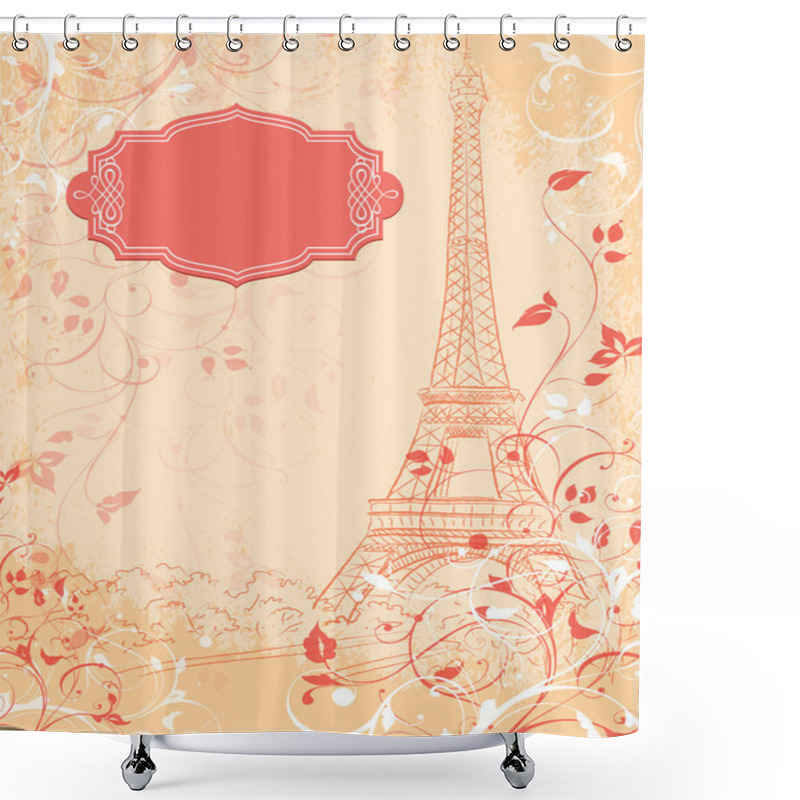 Personality  Paris, Background With The Eiffel Tower Shower Curtains