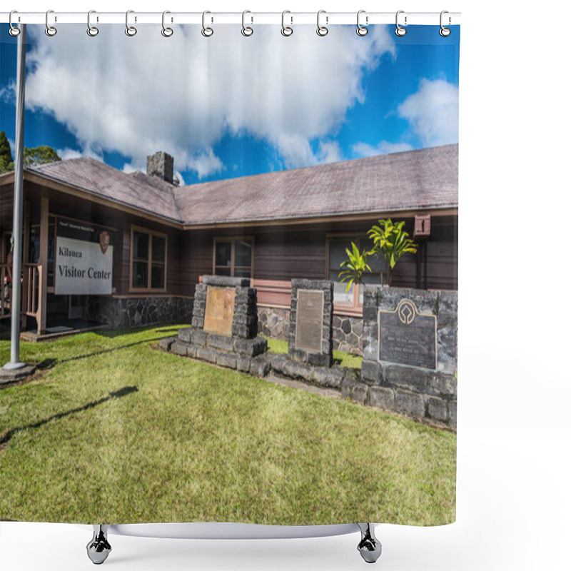 Personality  Kilauea Visitor Center In Hawaii Volcanoes National Park In Hawaii, United States Shower Curtains