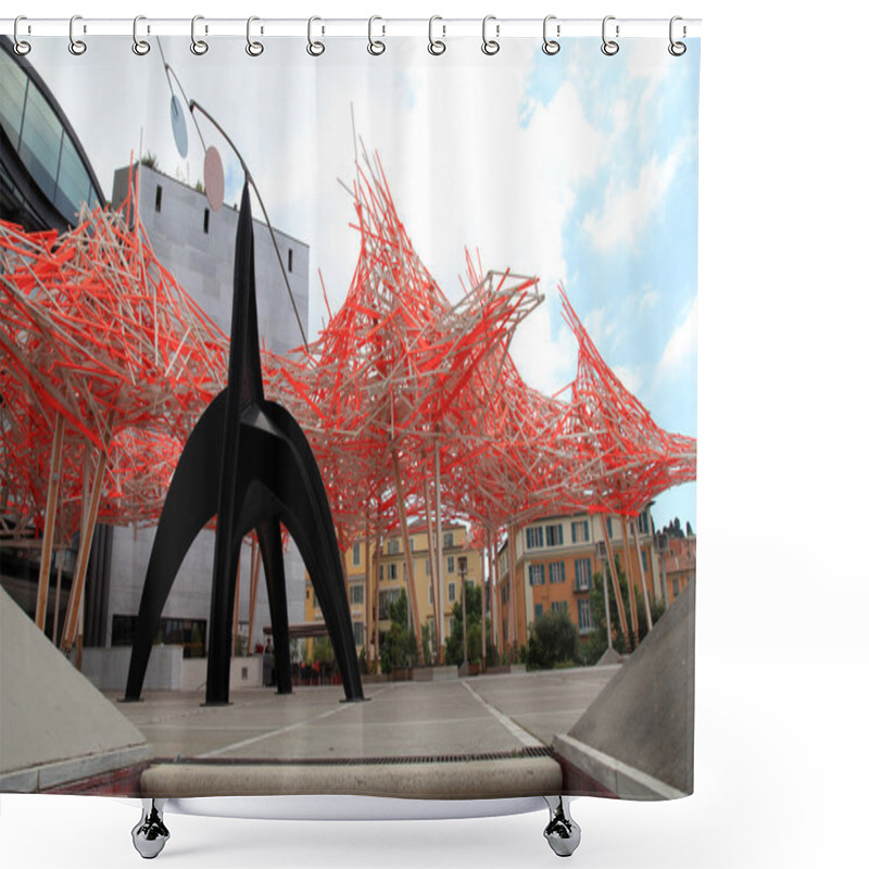 Personality  Art Installation And Facade Of Museum Of Modern And Contemporary Shower Curtains