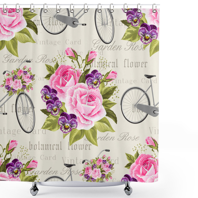 Personality  Seamless Floral Pattern Shower Curtains