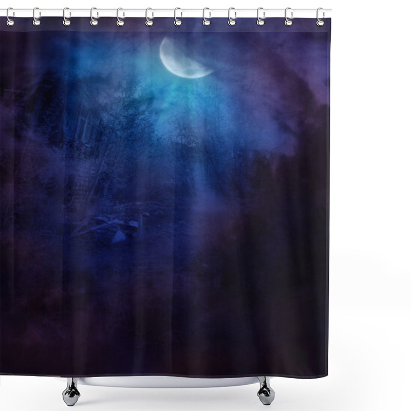 Personality  Mysterious Night Shower Curtains