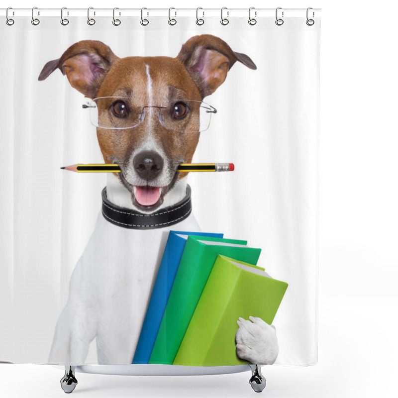 Personality  School Dog Shower Curtains