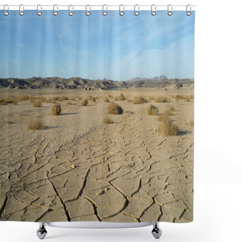 Personality  Egyptian Desert And Blue Sky. Shower Curtains