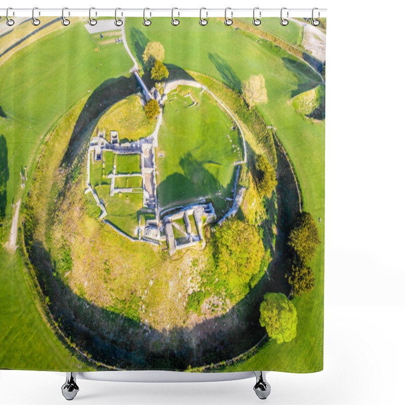 Personality  Aerial View Of Old Sarum In England Shower Curtains