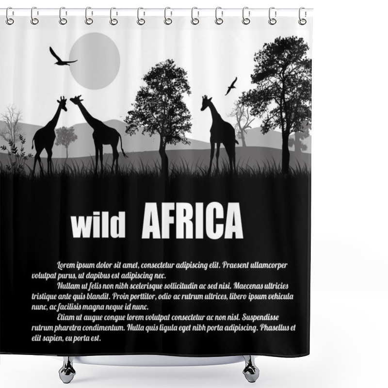 Personality  Wild Africa Poster Shower Curtains