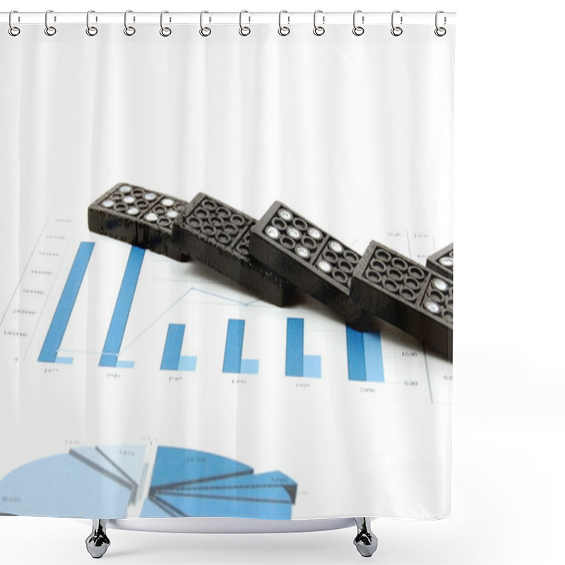 Personality  Dominoes On Chart Shower Curtains