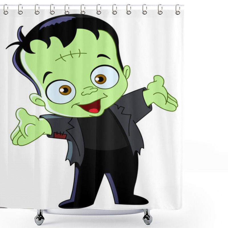 Personality  Frankenstein Kid Shower Curtains