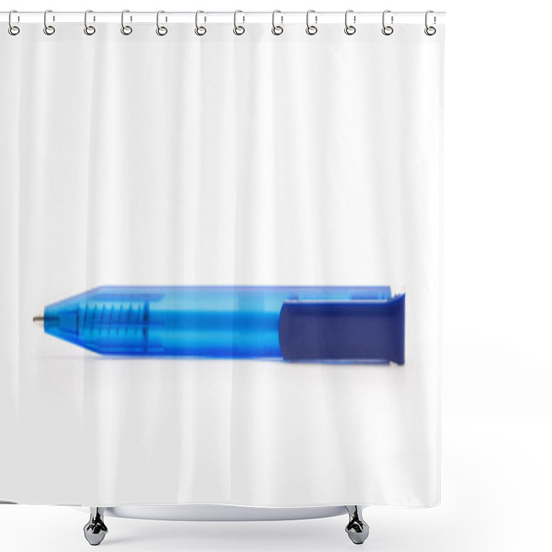 Personality  Plastic Ball Blue Pen Shower Curtains