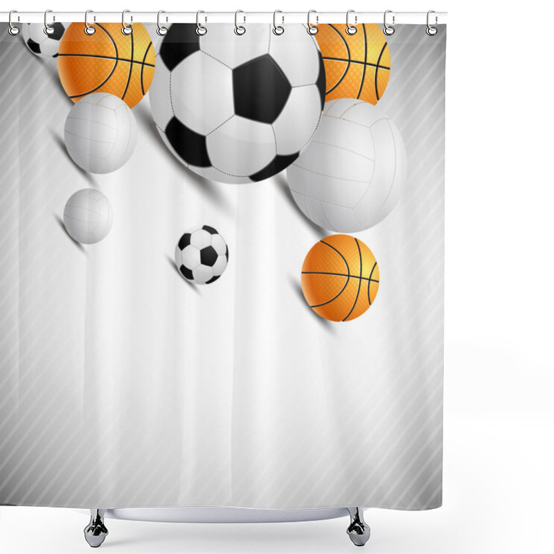 Personality  Background With Ball Shower Curtains