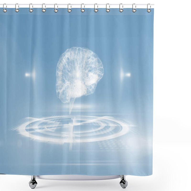 Personality  Human Brain Graphic  Shower Curtains