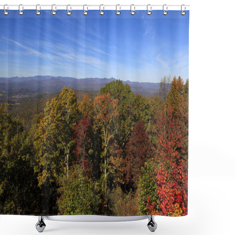 Personality  Mountains At Jump Off Rock In Hendersonville, North Carolina Shower Curtains