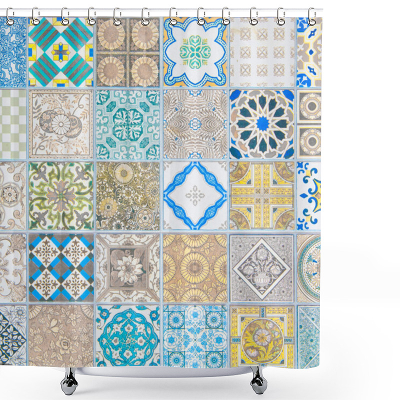 Personality  Ceramic Tiles Patterns Shower Curtains