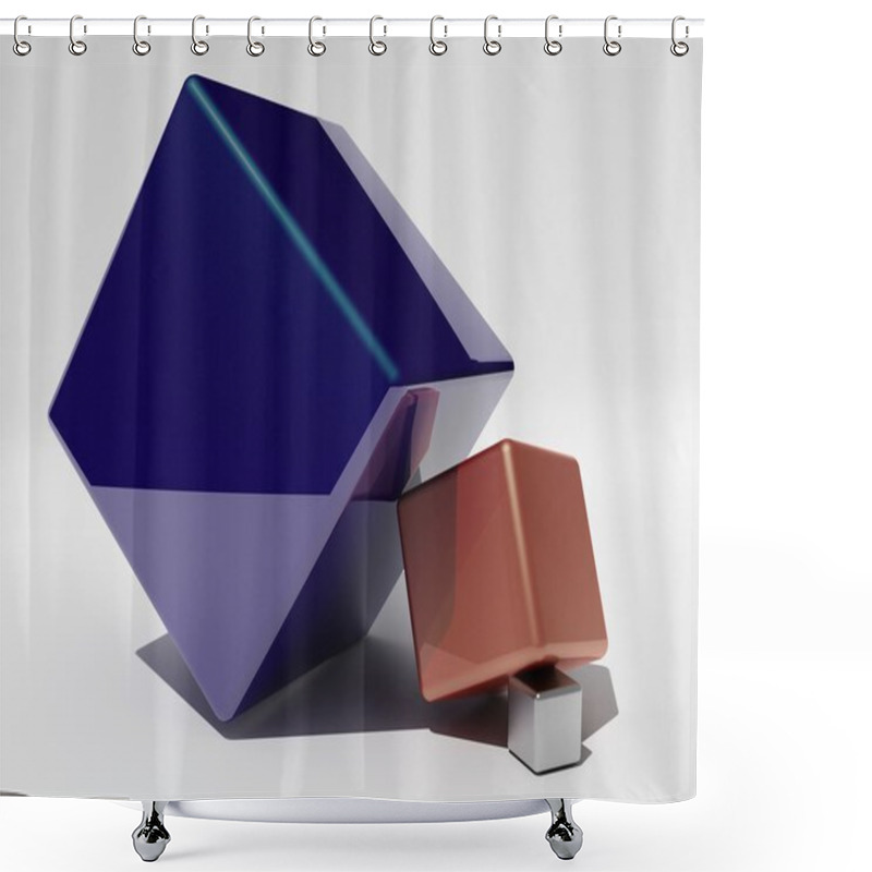 Personality  Cubes Shower Curtains