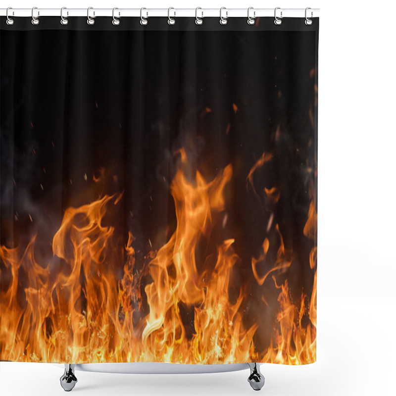 Personality  Beautiful Stylish Fire Flames Shower Curtains