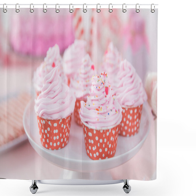 Personality  Sweet Corner Of A Birthday Party Shower Curtains