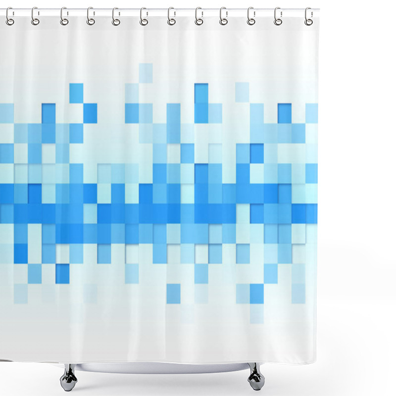 Personality  Abstract Texture With Squares Shower Curtains