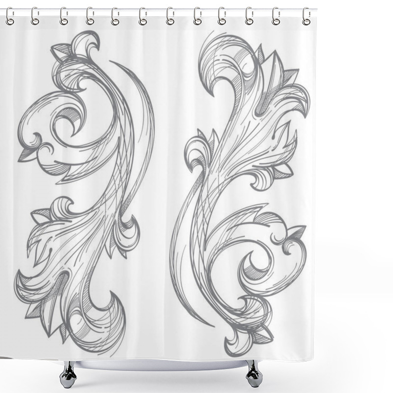 Personality  Decorative Floral Element Shower Curtains