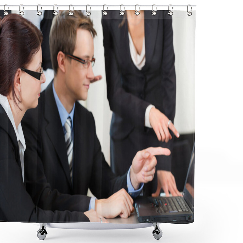 Personality  Businesspeople Have Team Meeting In An Office Shower Curtains