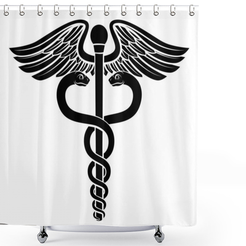 Personality  Caduceus Symbol Icon Shower Curtains